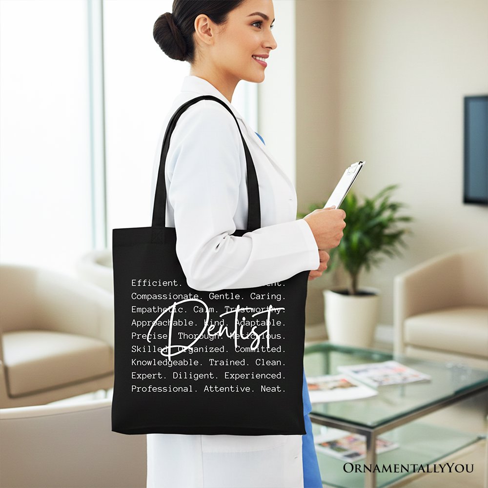 Dentist Definition Canvas Tote Bag Dental Appreciation Gift