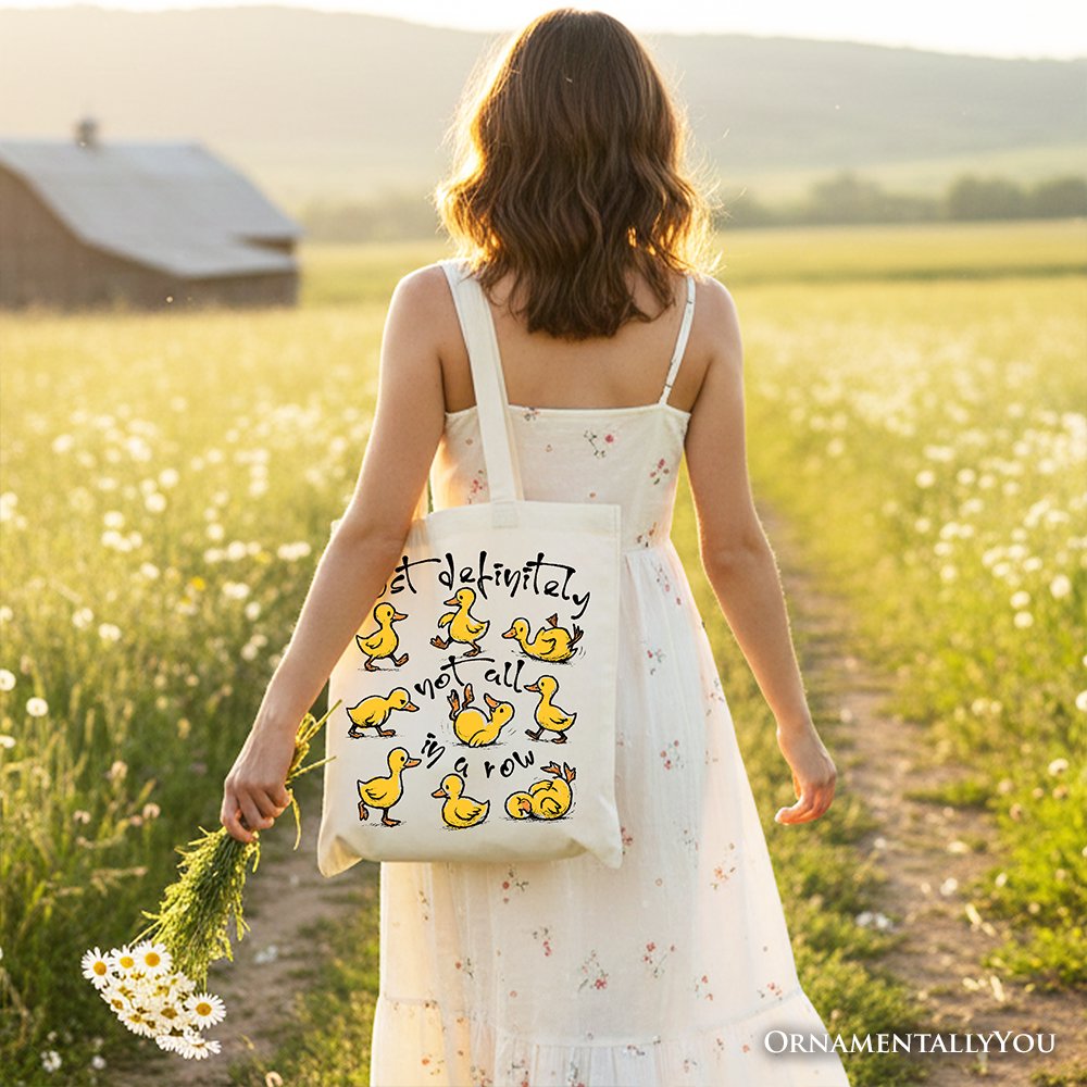 Funny Ducks Sarcastic Canvas Tote Bag Whimsical Gift Shopper