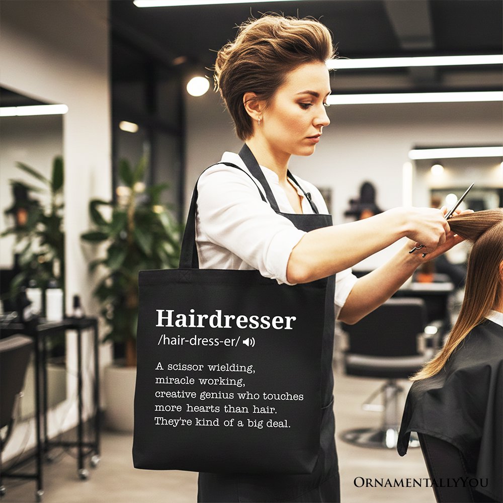 Hairdresser Definition Canvas Tote Bag – Creative Stylist Gift