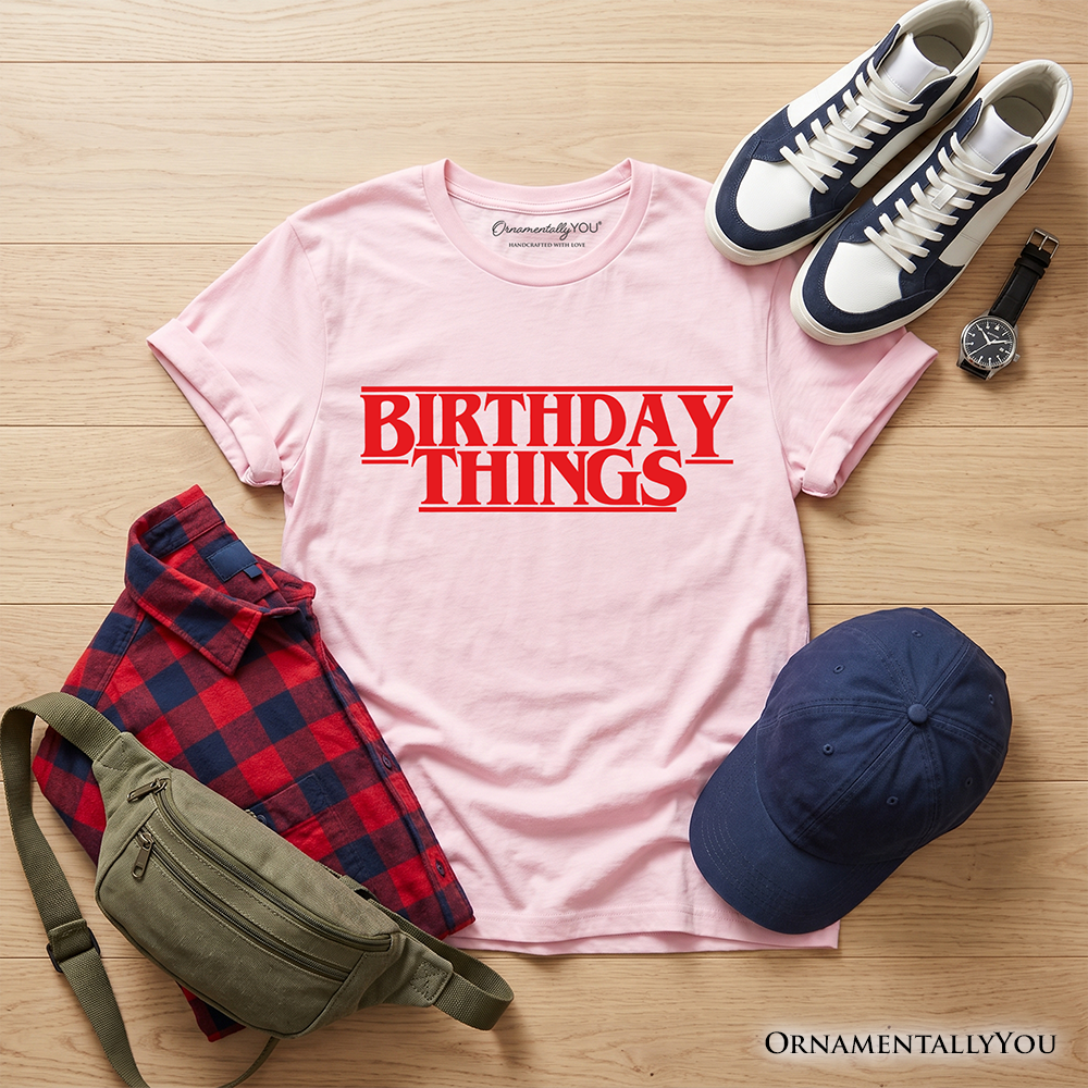 Retro Birthday Things Horror Theme T-Shirt Party Tee