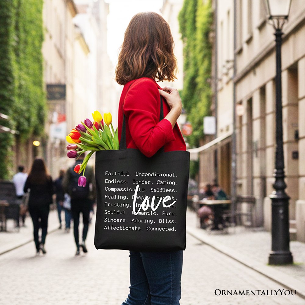 Love Definition Canvas Tote Bag – Minimalist Inspirational Gift
