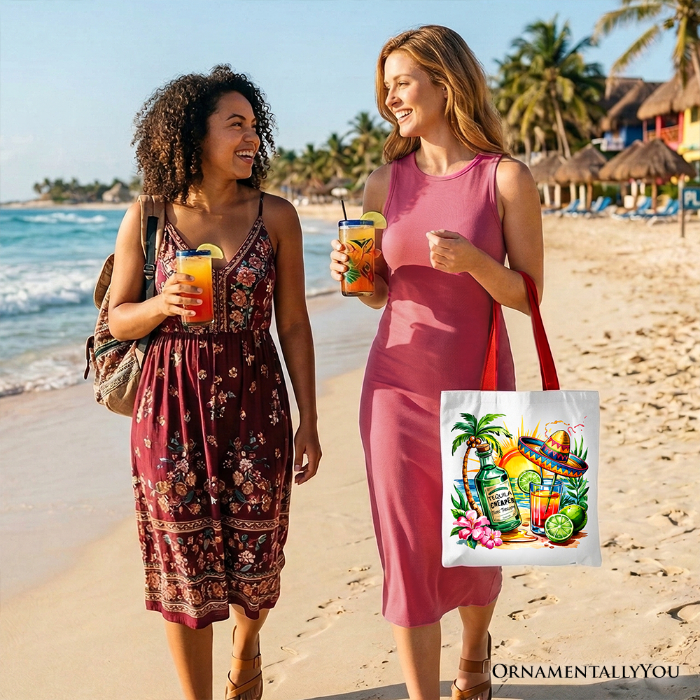 Tequila Cheaper Than Therapy Tote Bag Funny Cinco De Mayo Shopper