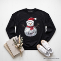Disco Snowman Christmas Sweatshirt, Retro Holiday Sweater for Dancers