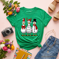 Kids Vintage Christmas Silly Goose T-Shirt, Snowman Spoof Winter Youth Tee