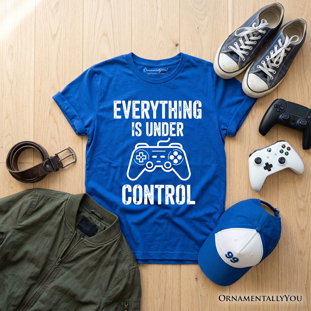 Kids Gamer T-Shirt Everything Is Under Control Graphic Cotton Tee