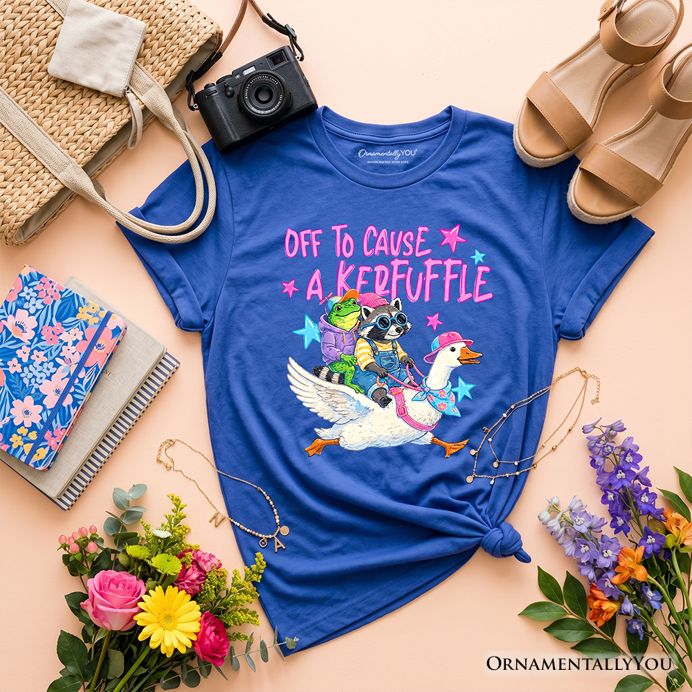 Off To Cause A Kerfuffle Kids Graphic T-Shirt, Funny Cotton Tee