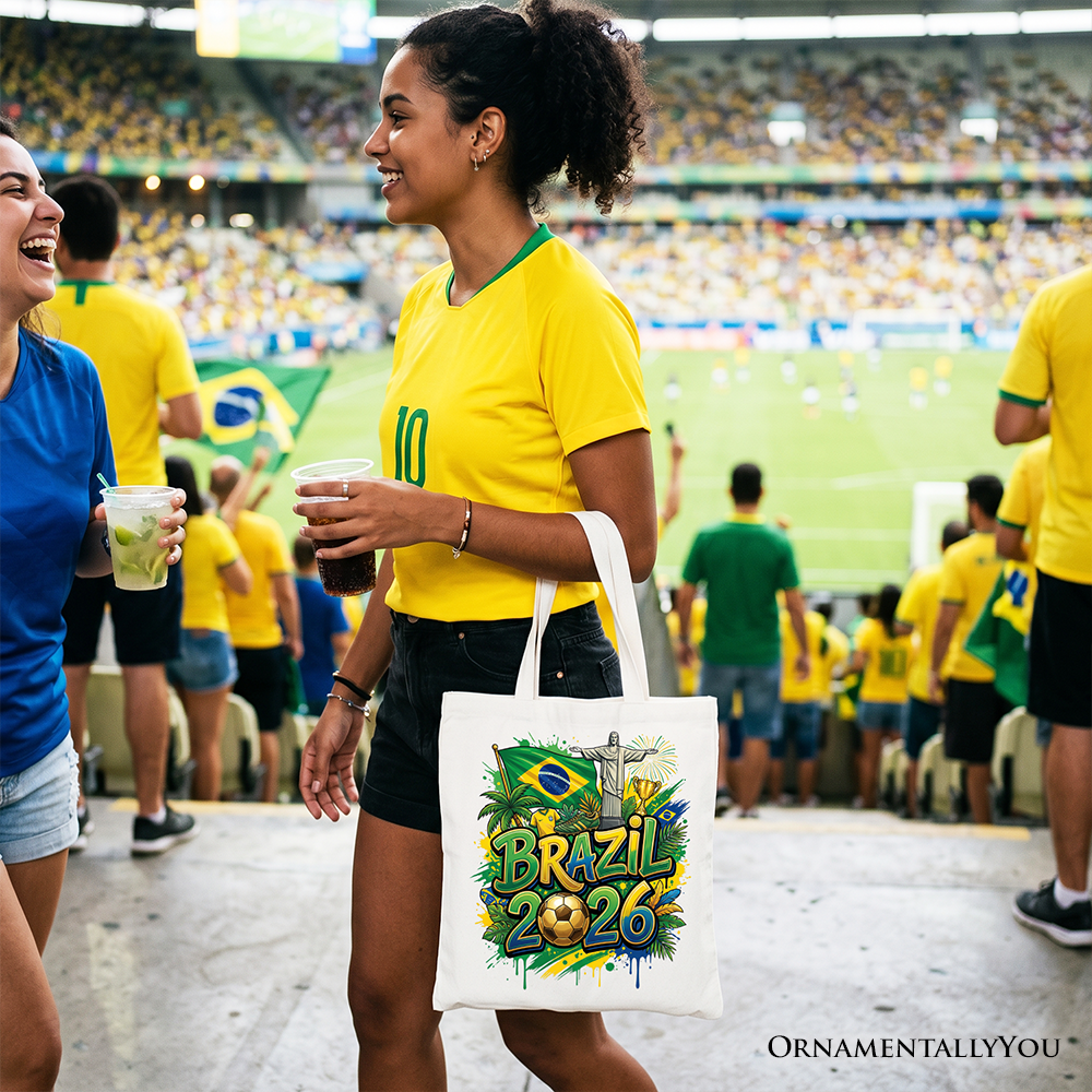 Brazil 2026 Soccer Global Championship Fan Tote Bag Shopper