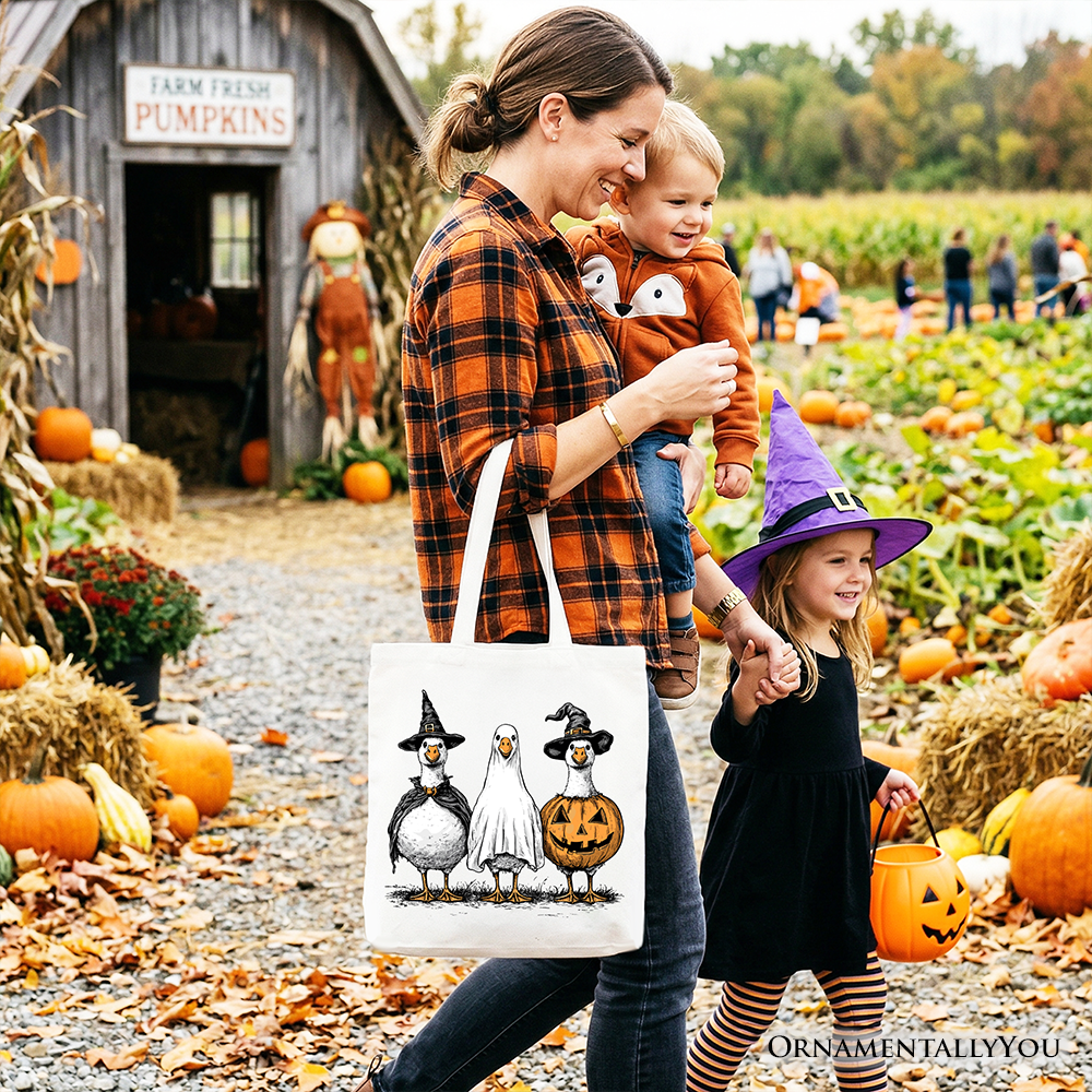 Haunting Honkers Goose Tote Bag Funny Halloween Costume Gift