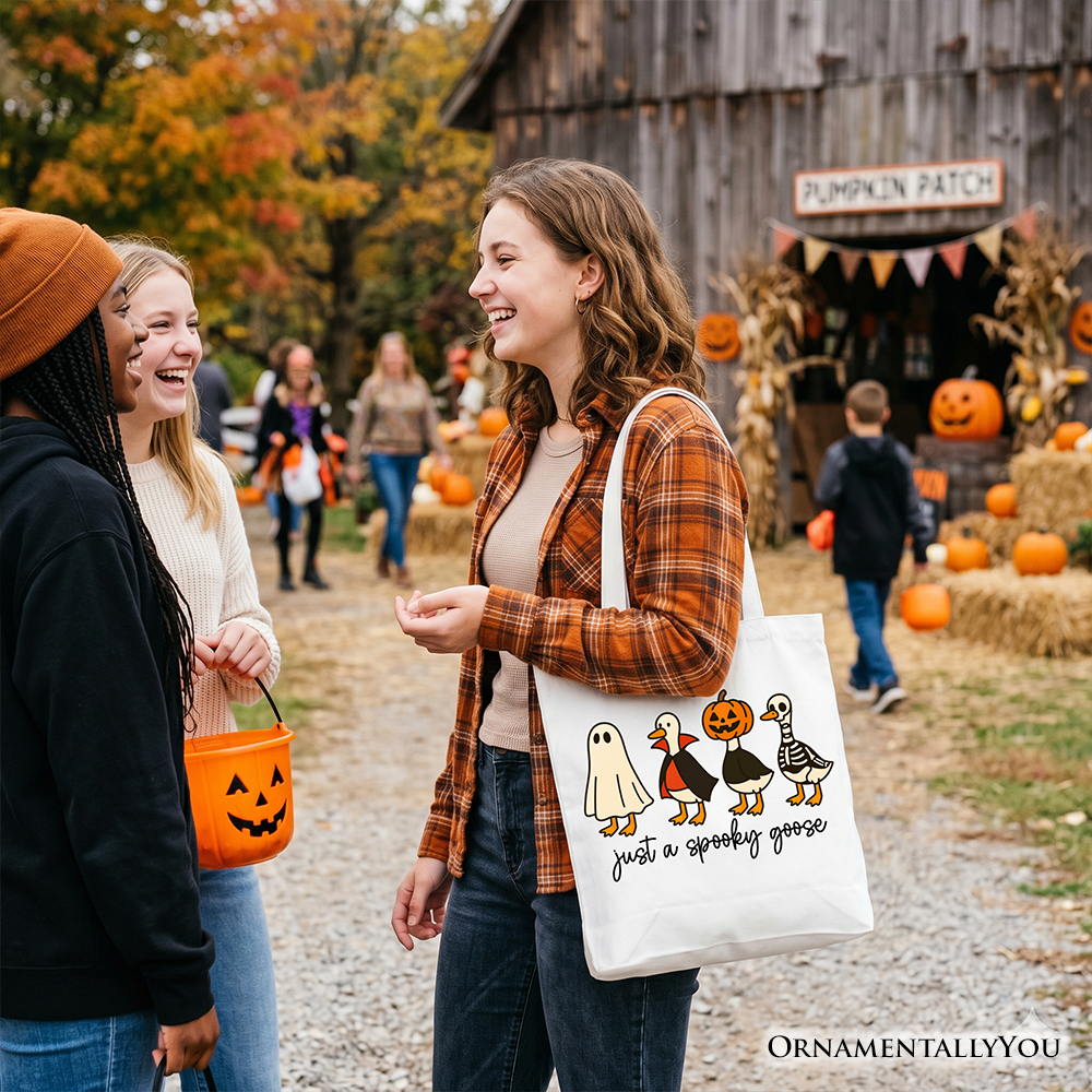 Spooky Goose Tote Bag – Funny Halloween Costume Graphic Shopper