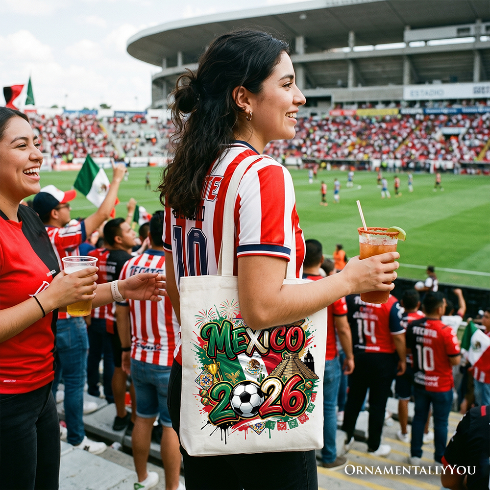 Mexico 2026 Soccer Global Championship Fan Tote Bag Shopper