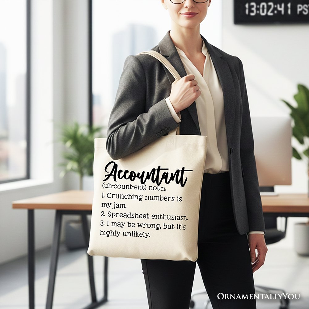 Accountant Definition Professional Canvas Tote Bag Gift