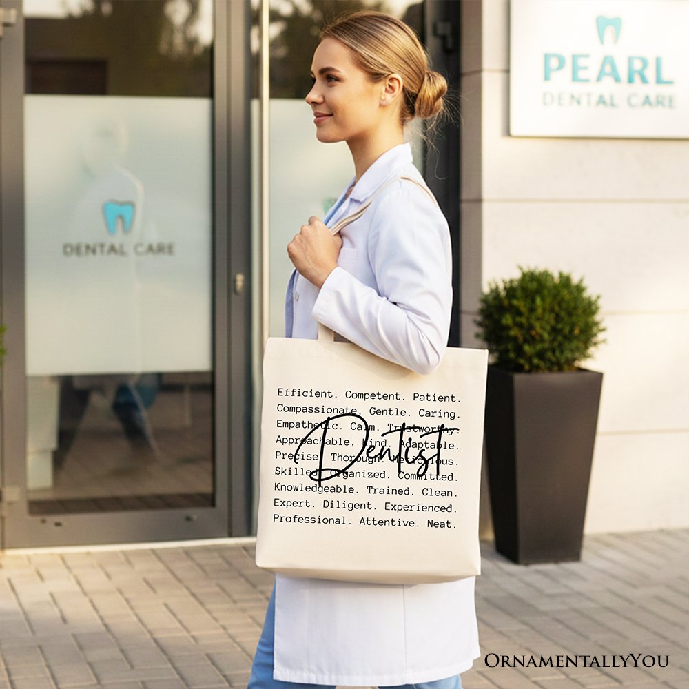 Dentist Definition Canvas Tote Bag Dental Appreciation Gift