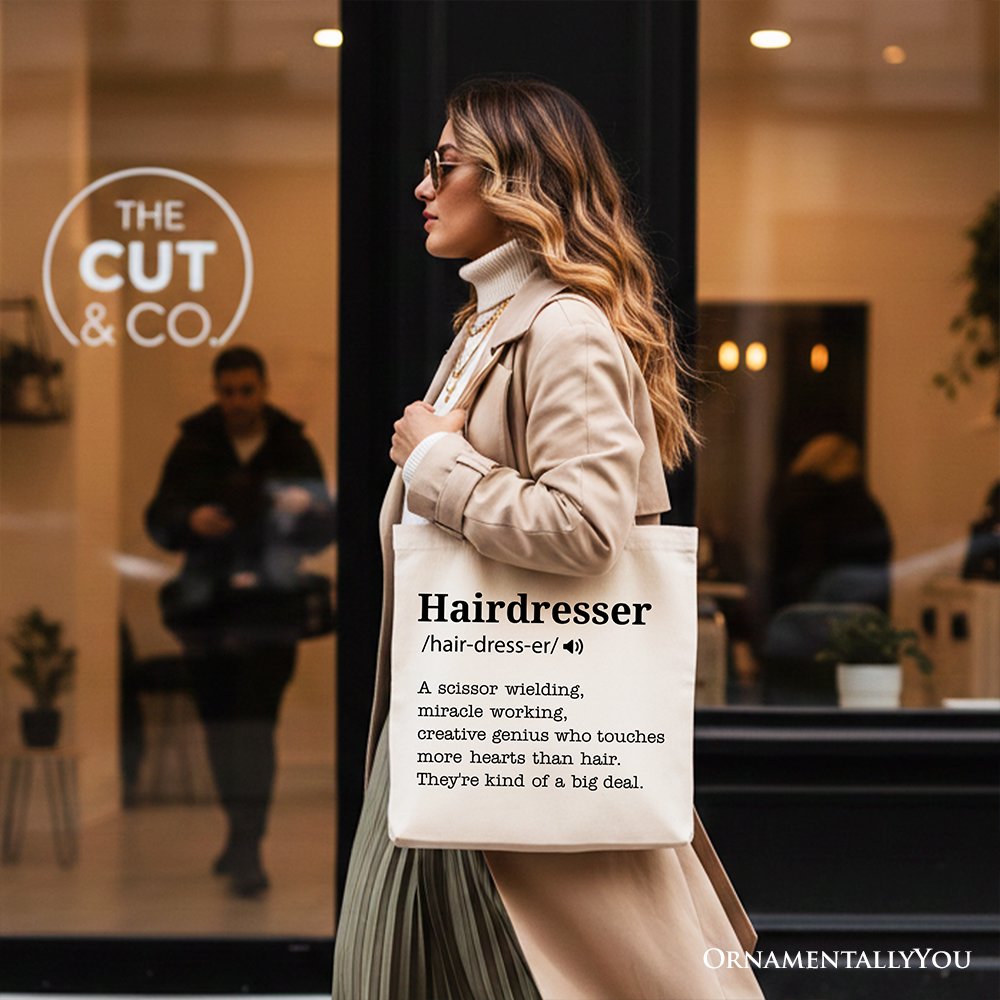 Hairdresser Definition Canvas Tote Bag – Creative Stylist Gift