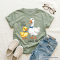 Silly Goose Serious Dad Tie Graphic Kids T-Shirt in Beige Grey White