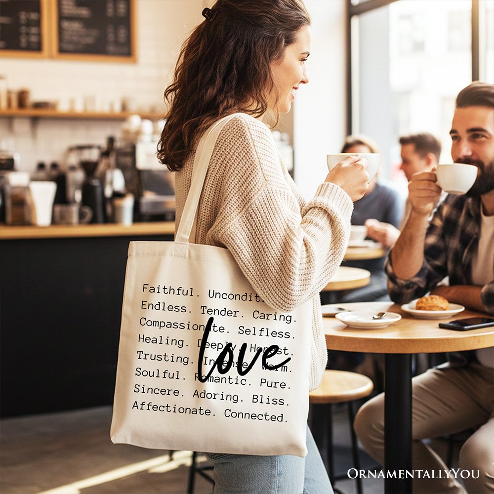 Love Definition Canvas Tote Bag – Minimalist Inspirational Gift