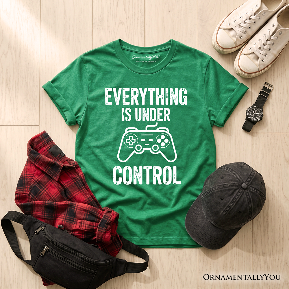 Kids Gamer T-Shirt Everything Is Under Control Graphic Cotton Tee