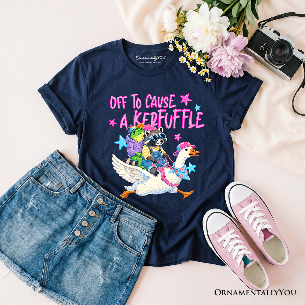 Off To Cause A Kerfuffle Kids Graphic T-Shirt, Funny Cotton Tee