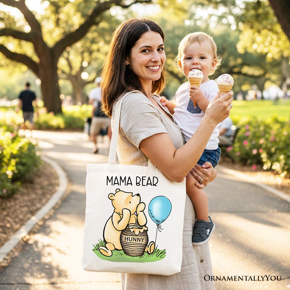 Winnie-the-Pooh Mama Bear Canvas Tote Bag Whimsical Gift