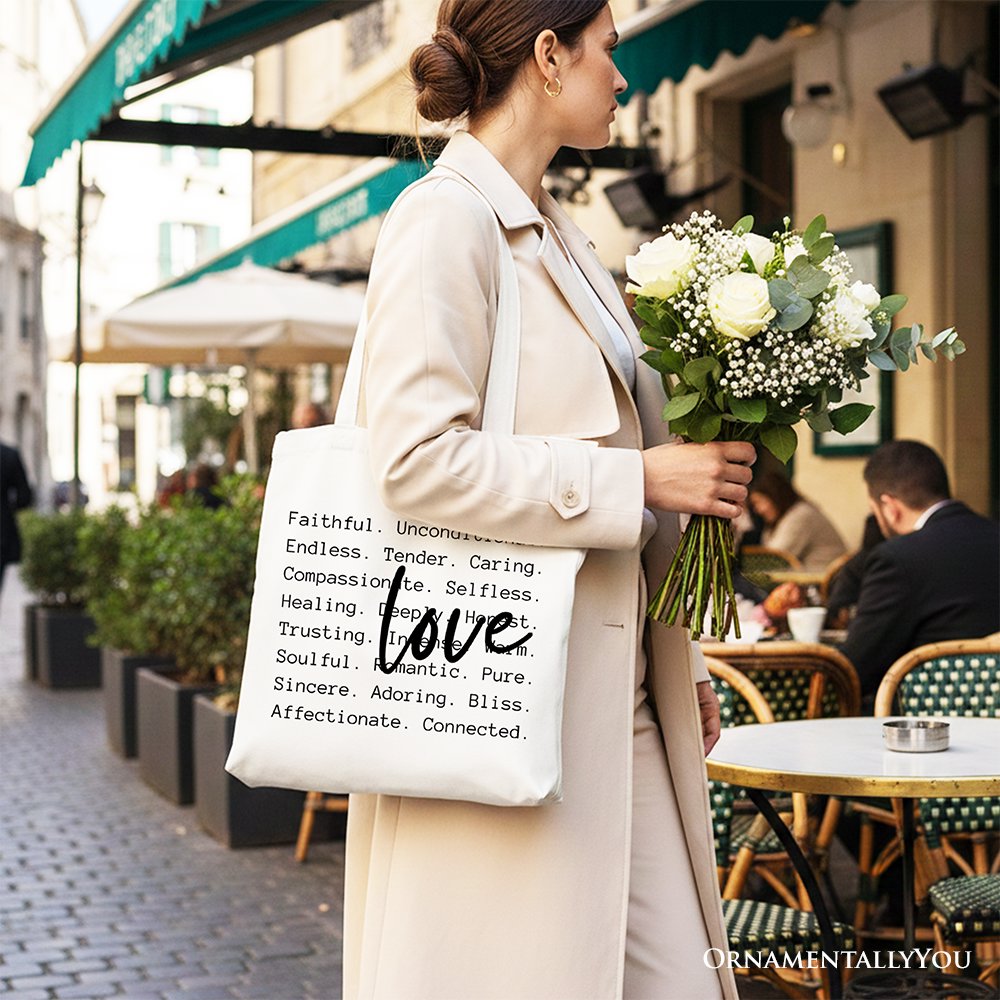 Love Definition Canvas Tote Bag – Minimalist Inspirational Gift