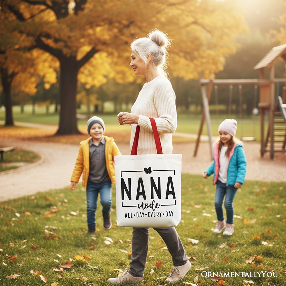 Nana Mode Minimalist Canvas Tote Bag for Grandma