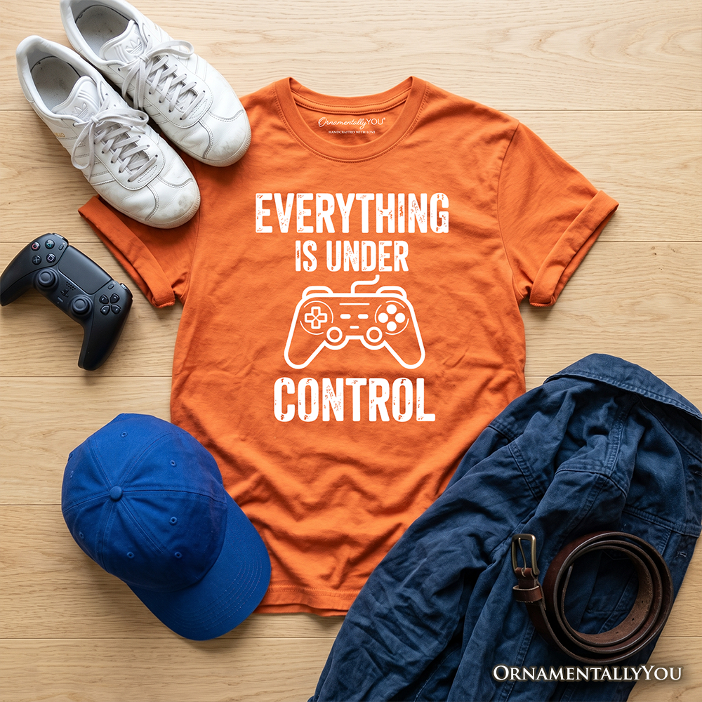 Kids Gamer T-Shirt Everything Is Under Control Graphic Cotton Tee