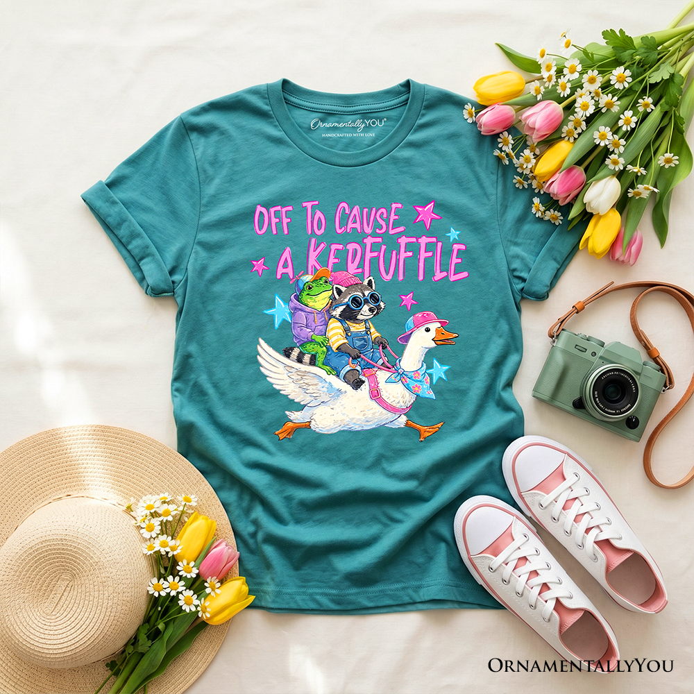 Off To Cause A Kerfuffle Kids Graphic T-Shirt, Funny Cotton Tee