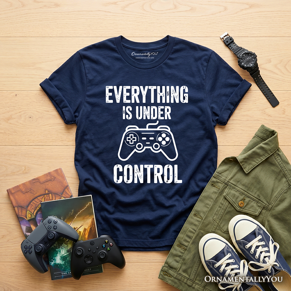 Kids Gamer T-Shirt Everything Is Under Control Graphic Cotton Tee