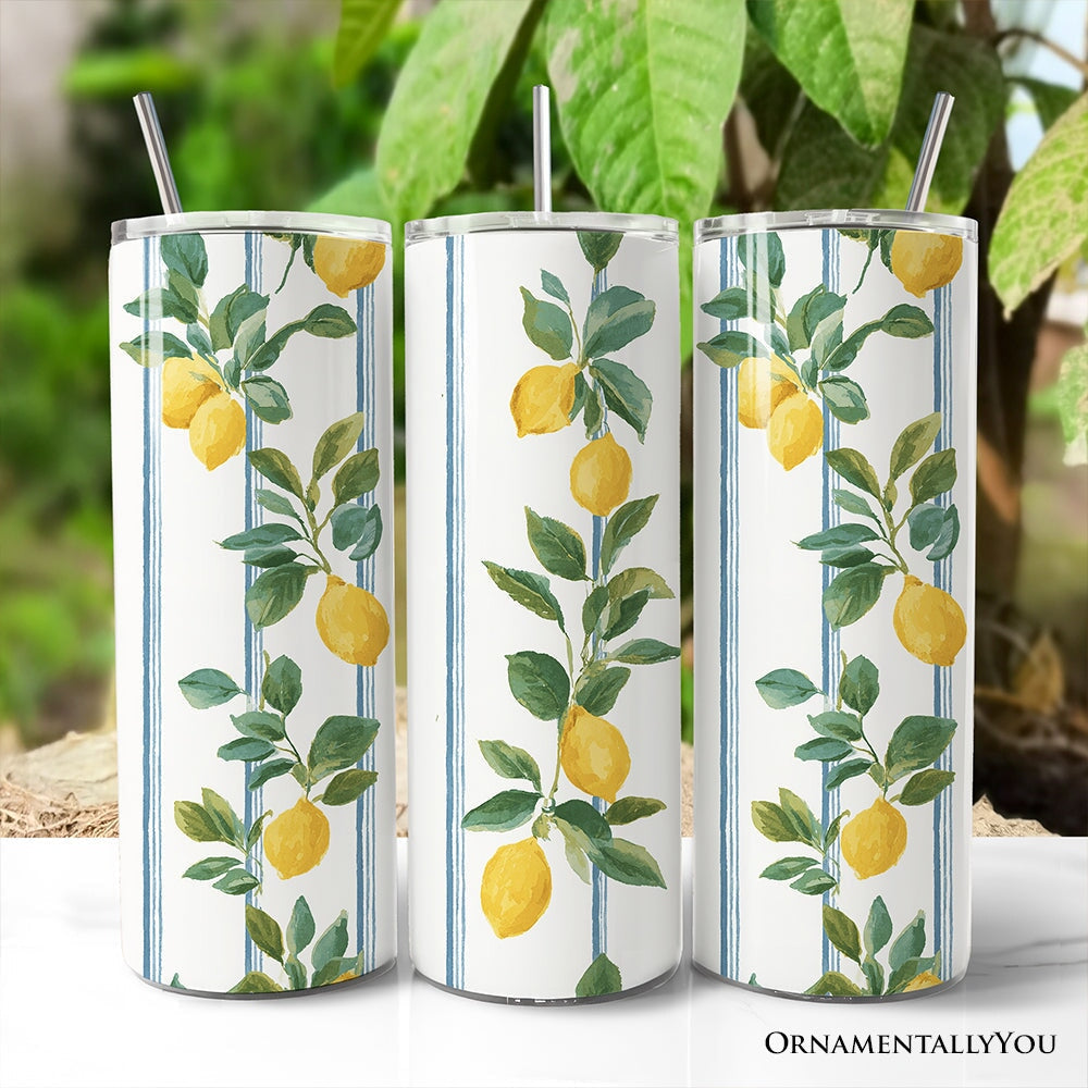 Refreshing Lemon Branch 20oz Tumbler with Lid and Stainless Straw