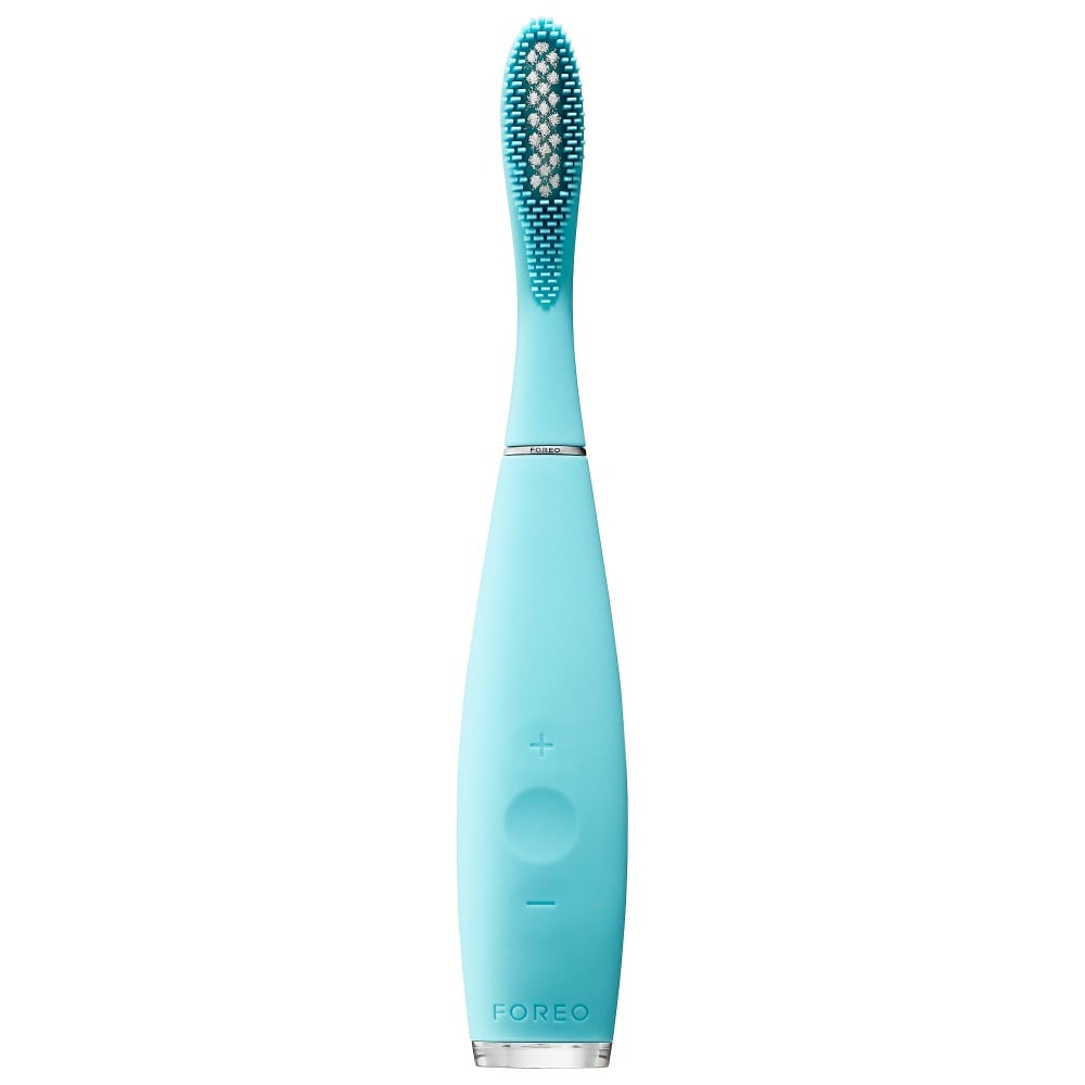FOREO ISSA 2 sonic toothbrush in Mint color standing upright