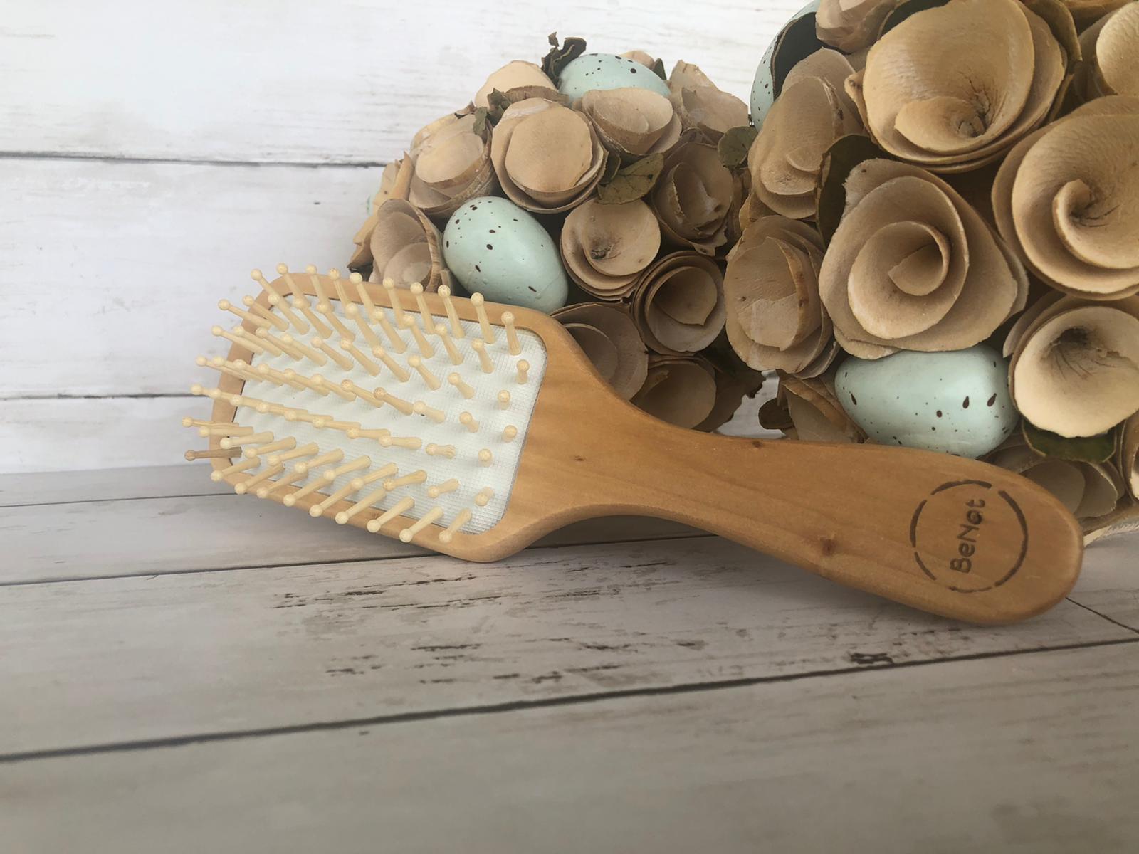 Wooden Detangling Hair Brush for Smooth Knot-Free Hair Care - Image 8