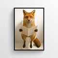 Fox Animal Bathroom Toilet Poster