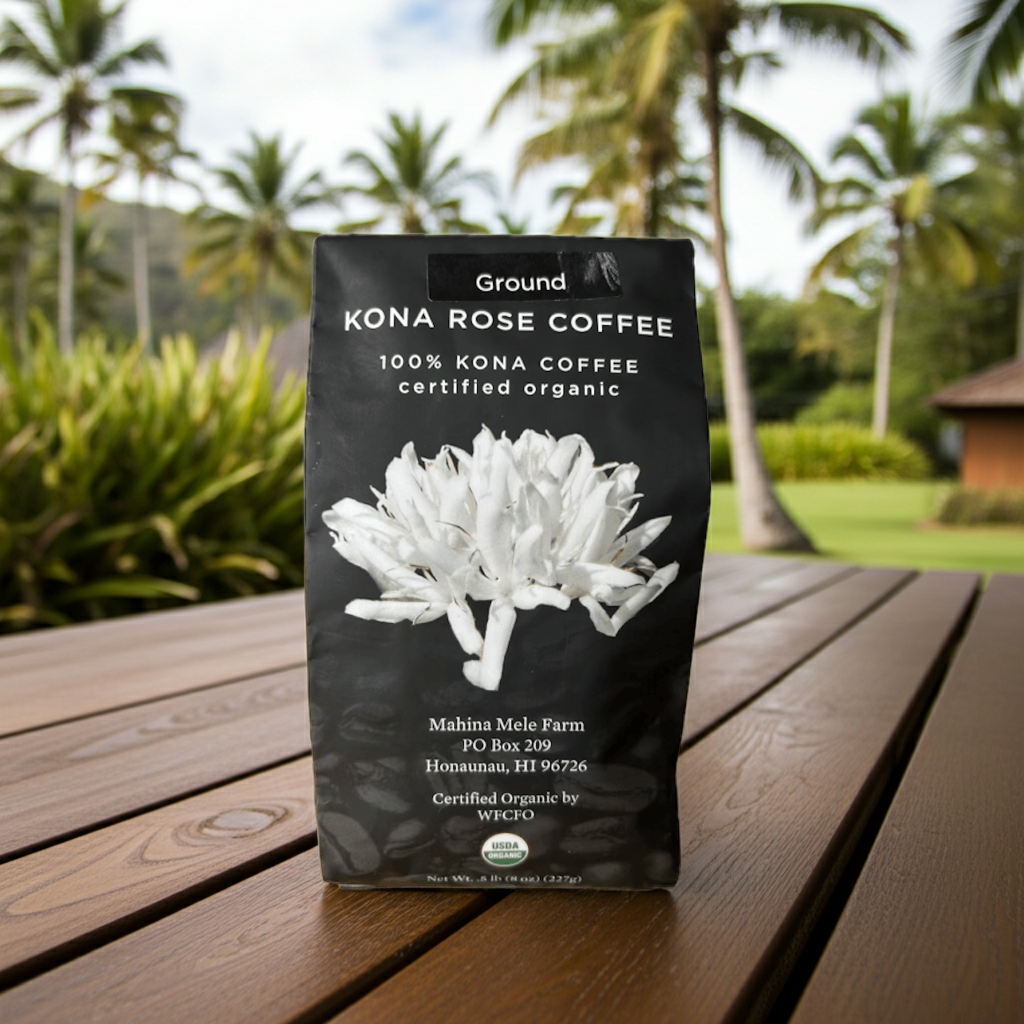 Organic 100% Kona Rose Coffee