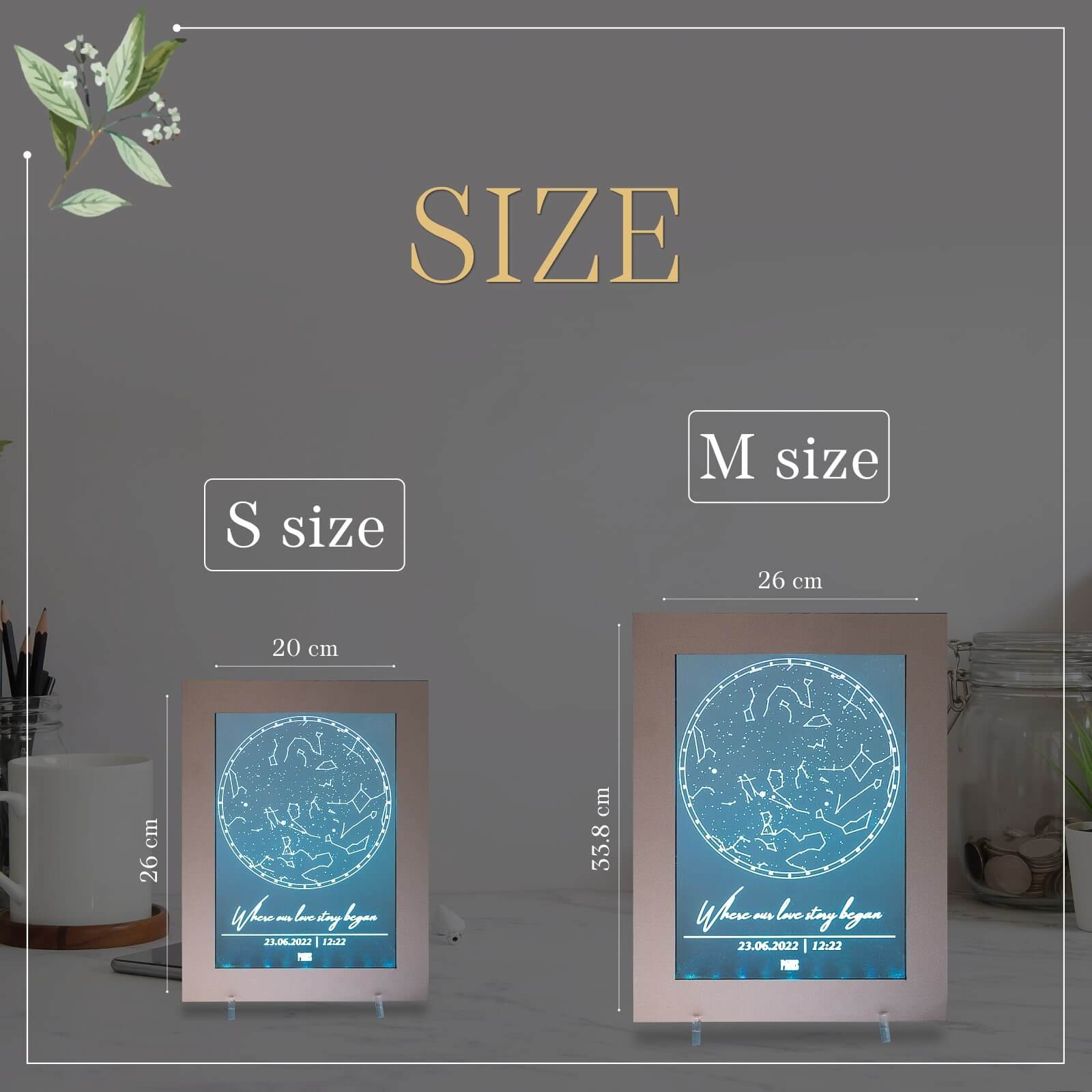 Star Light Frame - Personalized LED Celestial Map Decor 8x10