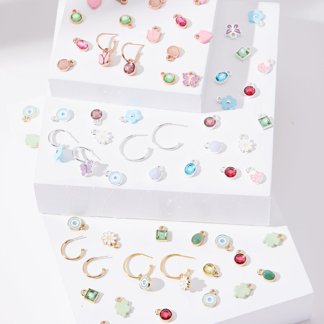 Rose Hoop Earring Charm, Circle - Versatile Hoop Charm Accessory