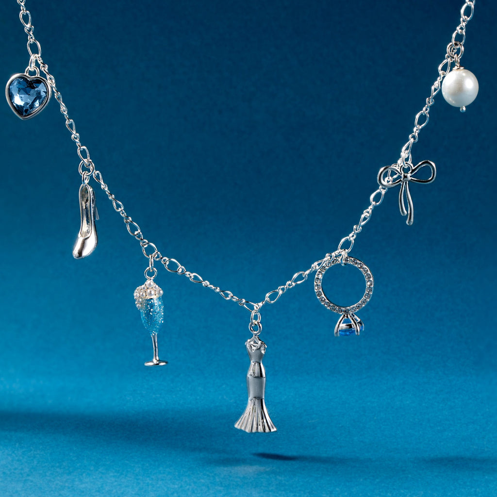 Bridal Multi-Charm Necklace with Wedding Theme Charms