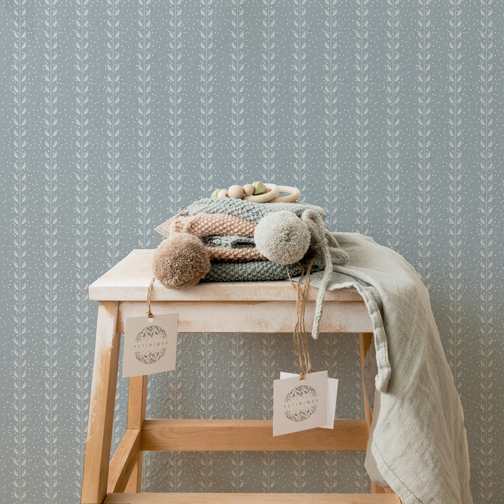 Francesca Geometric Wallpaper in Sage-Green and Beige