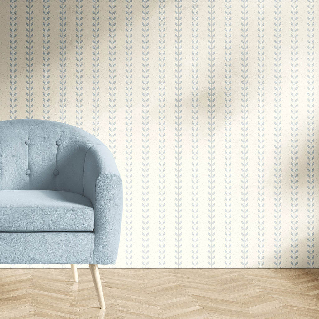 Francesca Geometric Wallpaper in Sage-Green and Beige