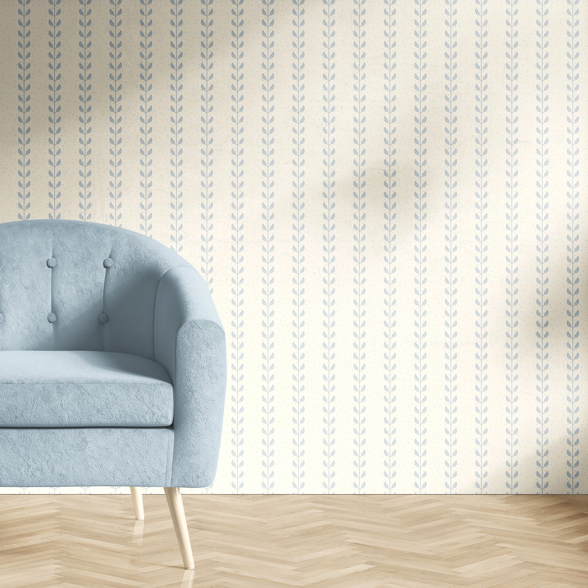 Francesca Geometric Wallpaper in Sage-Green and Beige