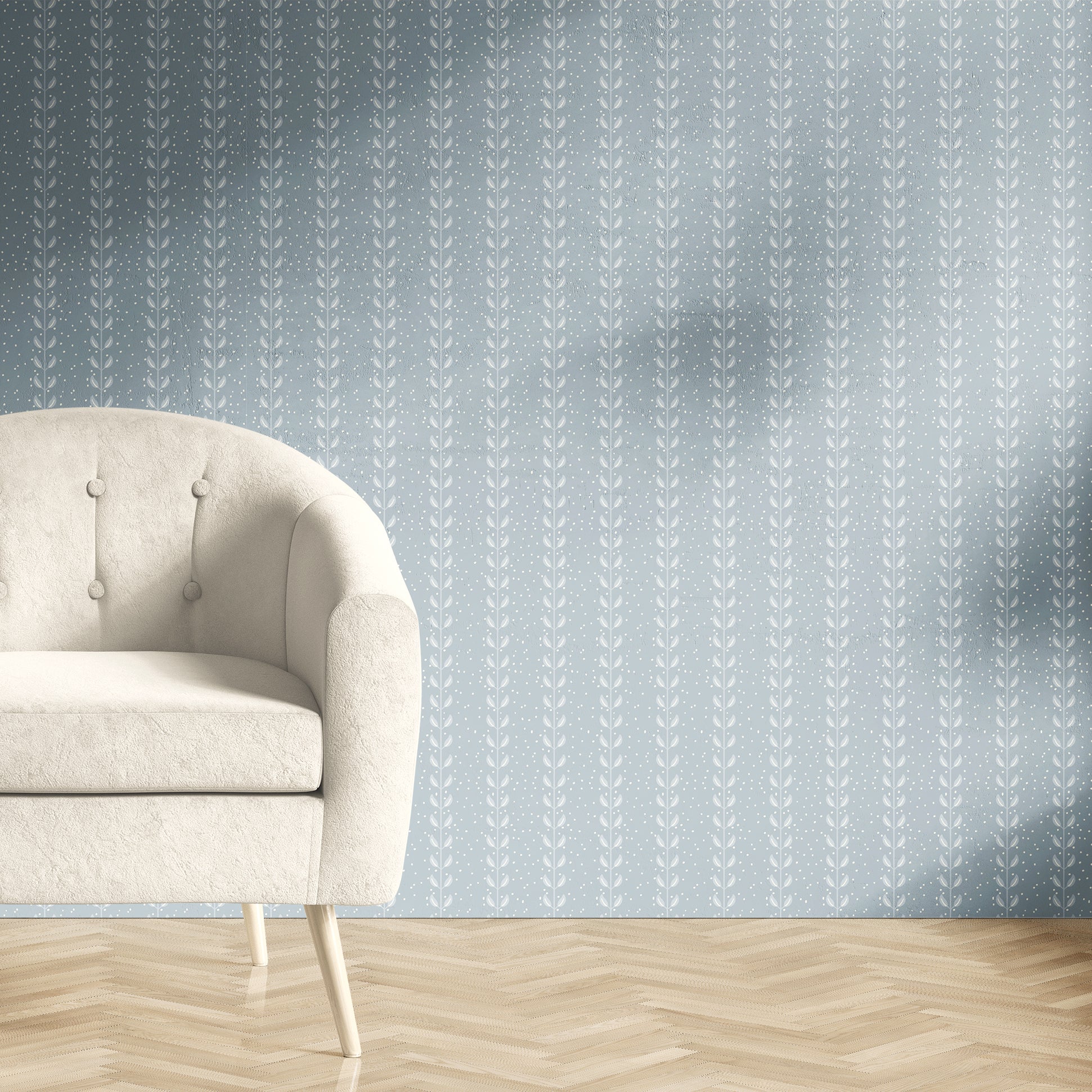 Francesca Geometric Wallpaper in Sage-Green and Beige