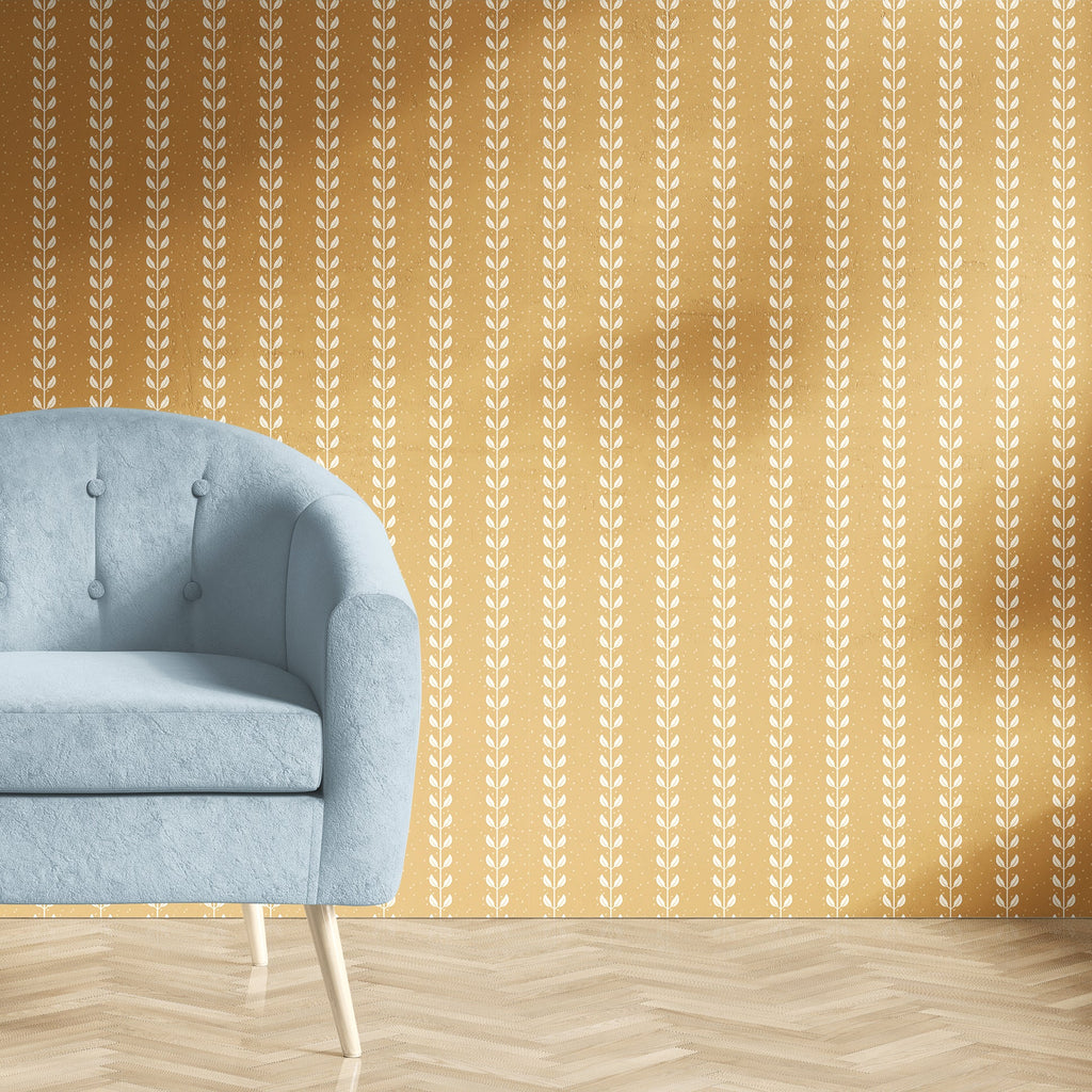 Francesca Geometric Wallpaper in Sage-Green and Beige