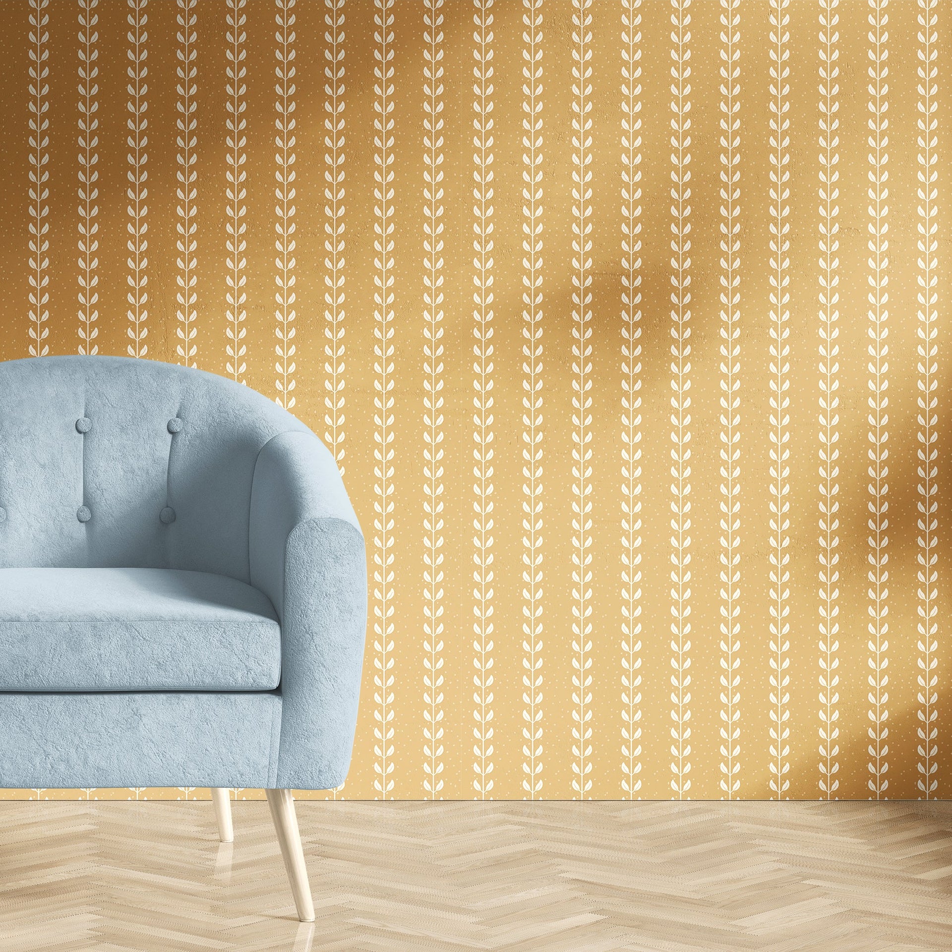 Francesca Geometric Wallpaper in Sage-Green and Beige