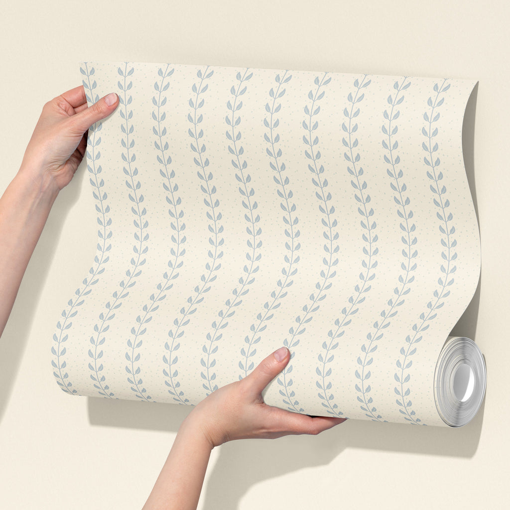 Francesca Geometric Wallpaper in Sage-Green and Beige