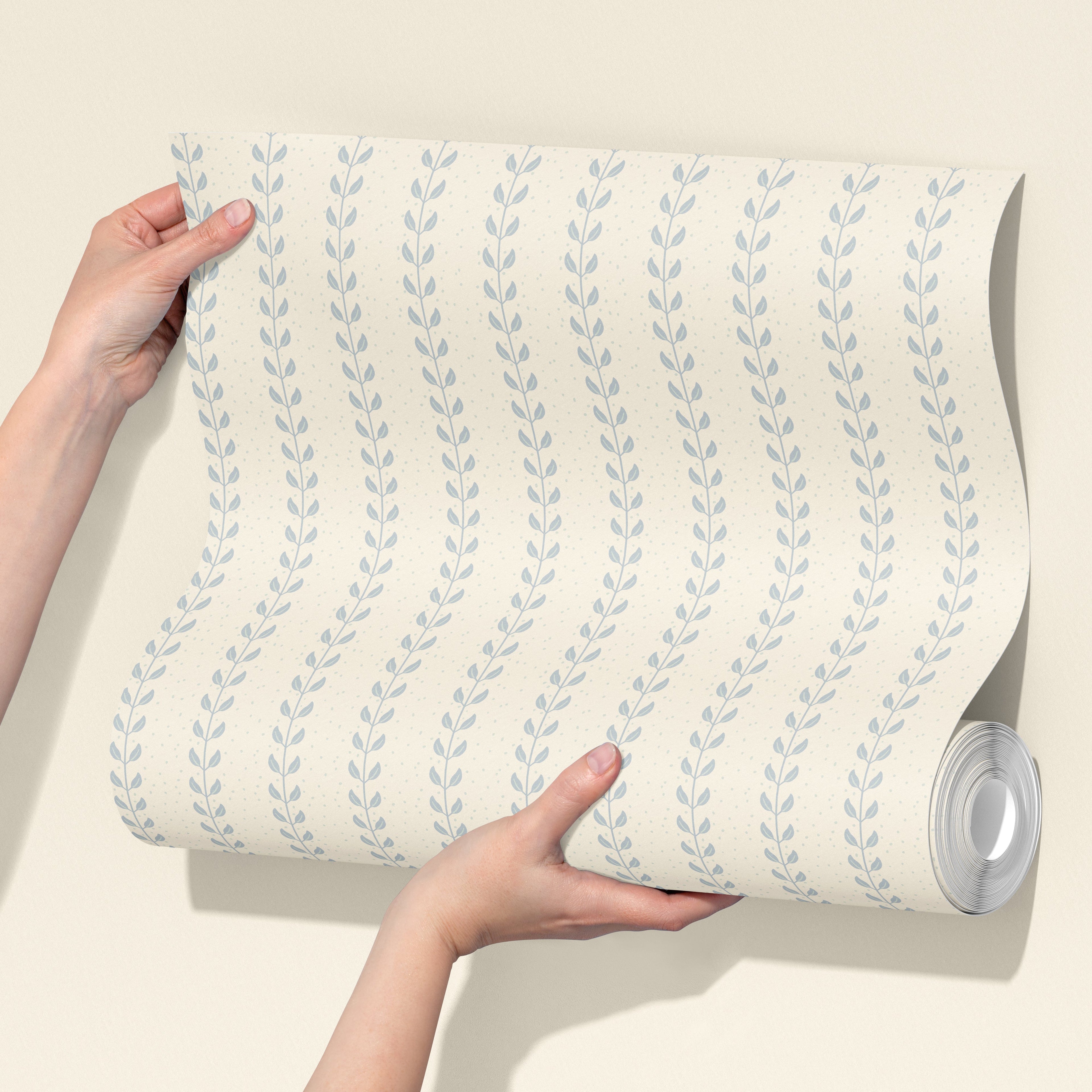 Francesca Geometric Wallpaper in Sage-Green and Beige