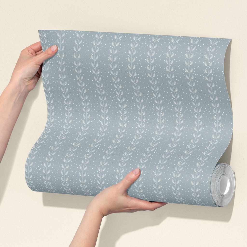 Francesca Geometric Wallpaper in Sage-Green and Beige