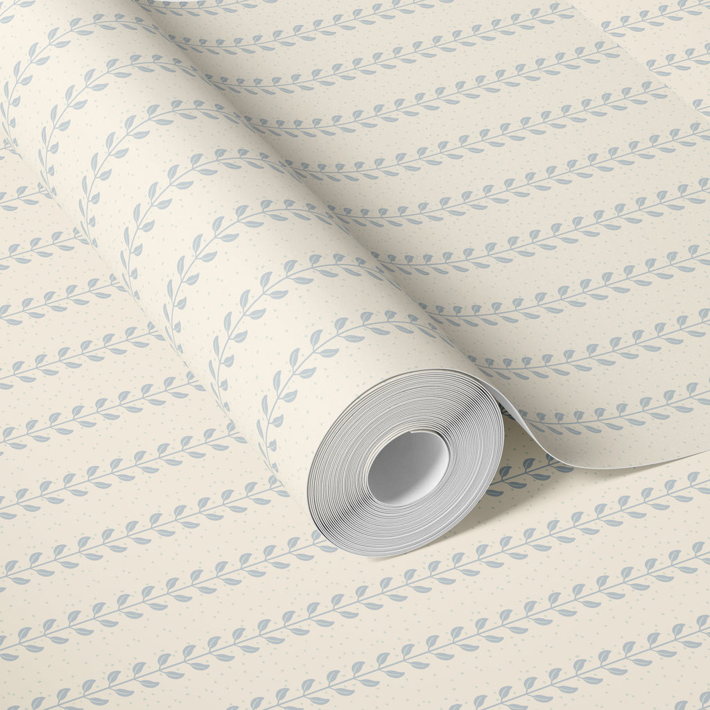 Francesca Geometric Wallpaper in Sage-Green and Beige