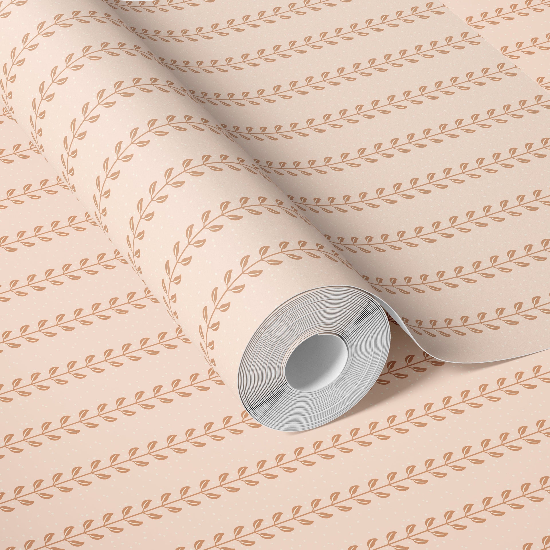 Francesca Geometric Wallpaper in Sage-Green and Beige