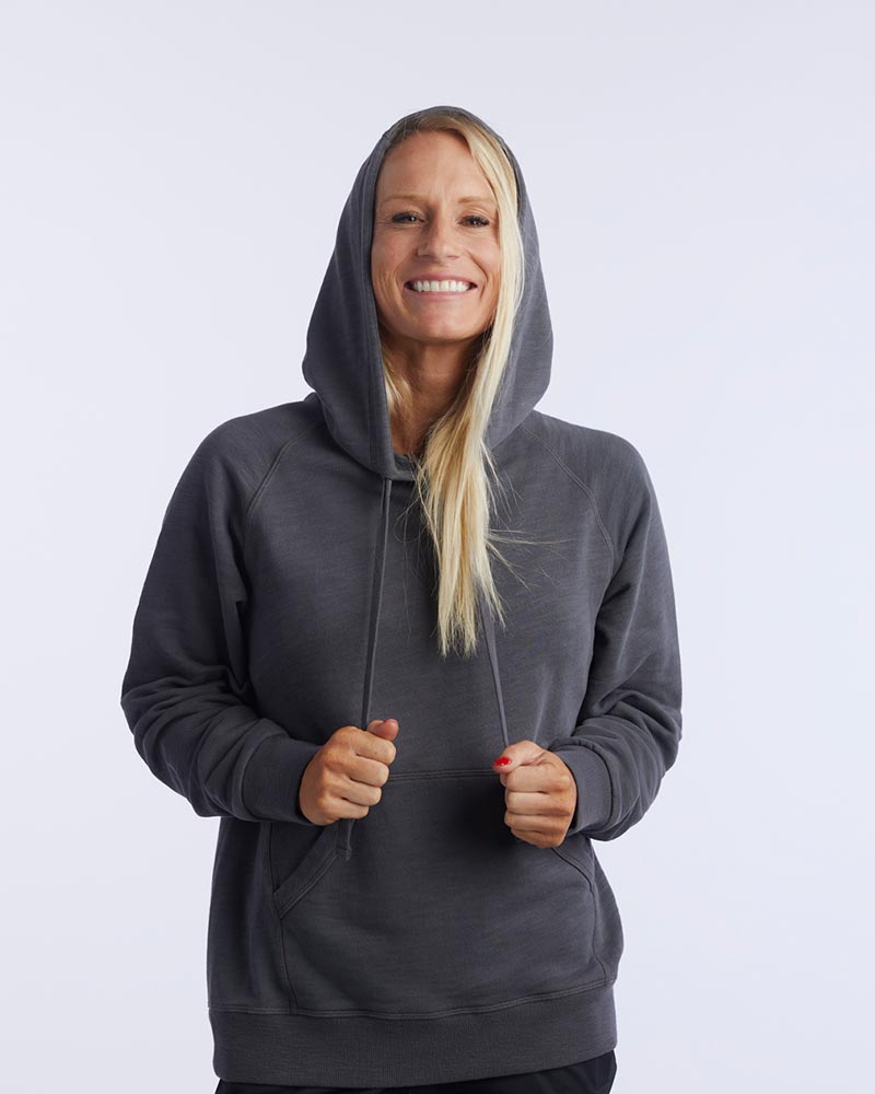 Women's Relaxed Fit Teal Pullover Hoodie with Front Pocket - Image 5