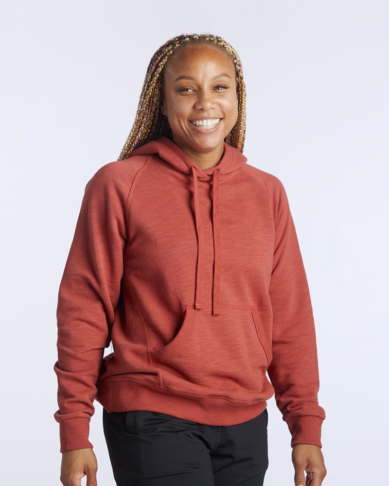 Women's Relaxed Fit Teal Pullover Hoodie with Front Pocket - Image 4