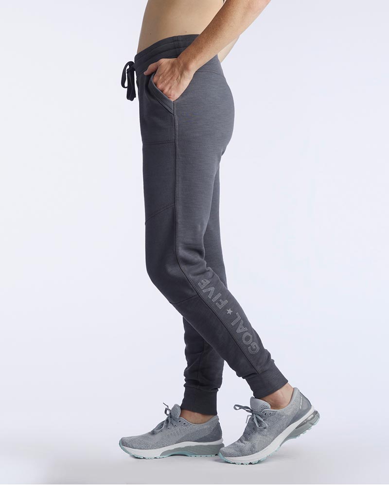 Freasy Women's Athletic Jogger Pants in Charcoal Grey - Image 2