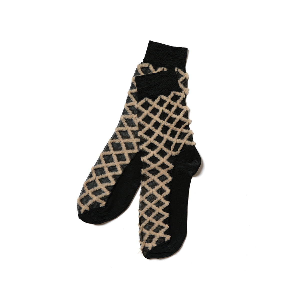 Fringe Diamond Crew Socks